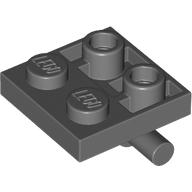 Lego Plate Special 2 x 2 with Horizontal T-Bar Underneath / Dark Bluish Gray