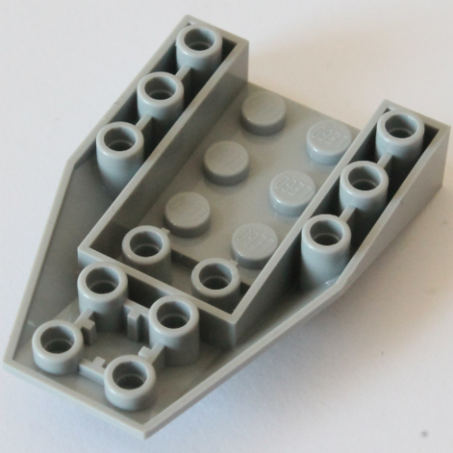 Lego Brick Wedged, Sloped Inverted 6 x 4 with 4 Stud Connections / Light Bluish Gray