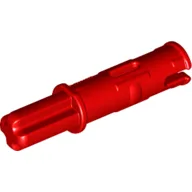 Technic Axle Pin 3L with Friction Ridges Lengthwise and 1L Axle / Red