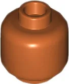 Minifigure, Head (Plain) / Dark Orange