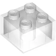 Brick 2 x 2 without Inside Ridges / Trans-Clear