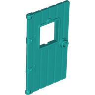 Lego Door 1 x 4 x 6 with Window, Wood Structure, Tight Window Hold / Dark Turquoise