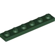 Lego Plate 1 x 6 / Dark Green