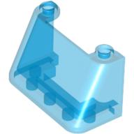 Lego Windscreen 2 x 4 x 2 / Trans-Dark Blue