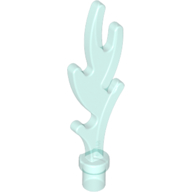 Lego Wave / Flame Rounded with Base Rim / Trans-Light Blue