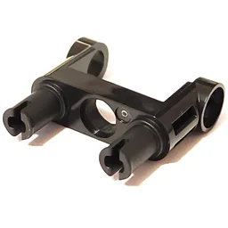 Technic Pin Connector Toggle Joint Smooth Double with 2 Pins [Square Holes] / Black