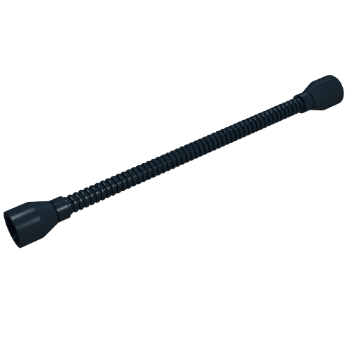 Lego Flexible Hose 8.5L with Tabless Ends (Ends same color as Tube) / Black