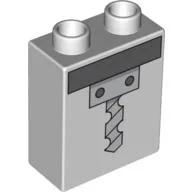 Duplo Brick 1 x 2 x 2 with Drill Print