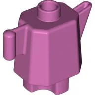 Duplo Teapot / Coffeepot, Indented Base / Medium Dark Pink