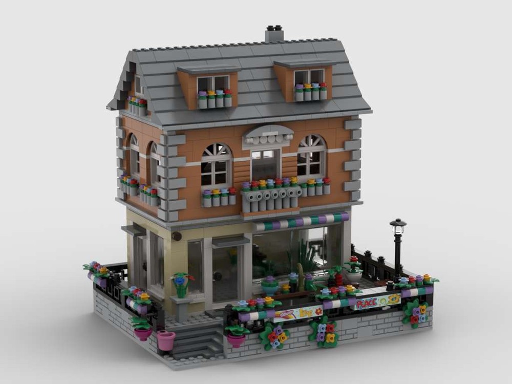 Lego Modulares ländliches Geschäft- und Wohnhaus / Rural business and residential house
