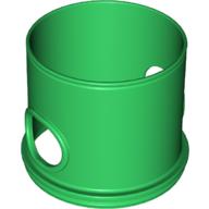 Lego Duplo Ball Tube Straight with Opposing Oval Holes / Green