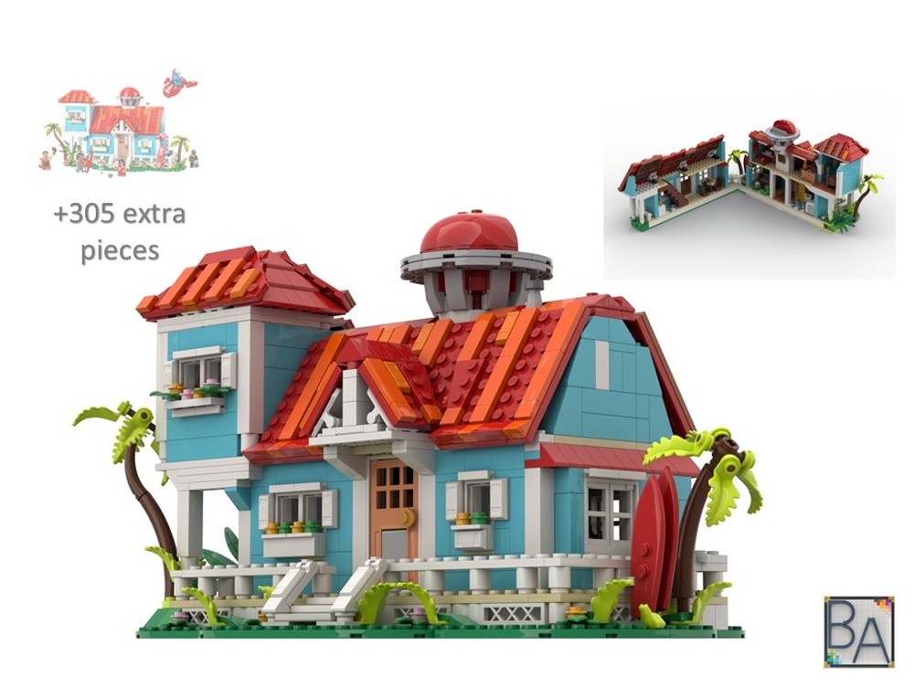 Lego Lilo & Stitch House Enclosure - Compatible with Set 43268