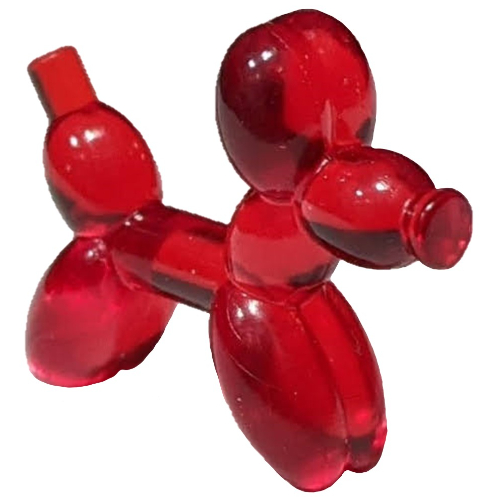 Lego Balloon Dog / Trans-Red