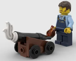 Mounted Cannon with Adjustable Barrel