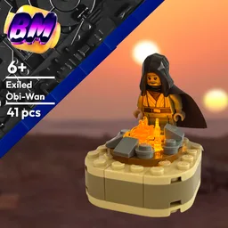 Exiled Obi-Wan Bonfire (with lightbrick)