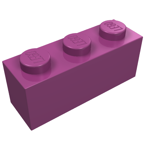 Lego Brick 1 x 3 / Magenta