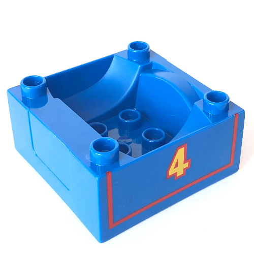 Lego Duplo Train Cab / Tender Base with Bottom Tube, and Thomas & Friends Gordon #4 Print
