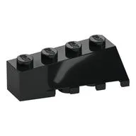 Brick Wedged, Sloped 45° 4 x 2 Left / Black