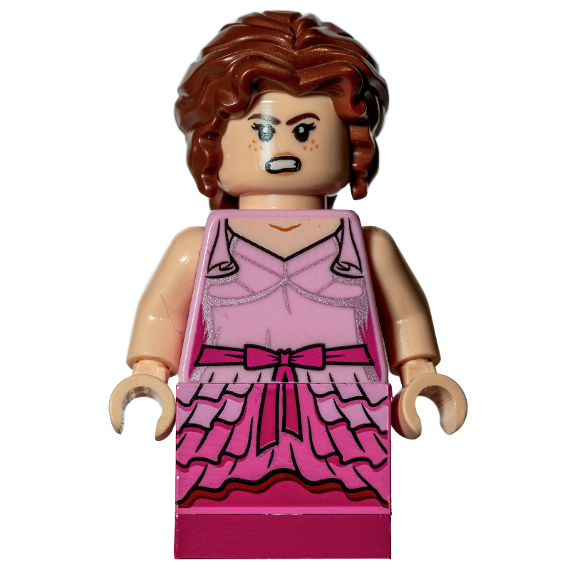 Lego Hermione Granger, Bright Pink and Dark Pink Brick-Built Dress