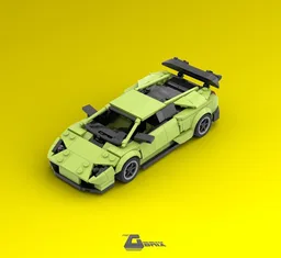Lamborghini Murcielago SV 8stud wide - Lime