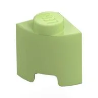 Brick Round, Quarter 1 x 1 / Yellowish Green
