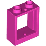 Window 1 x 2 x 2 Flat Front / Dark Pink