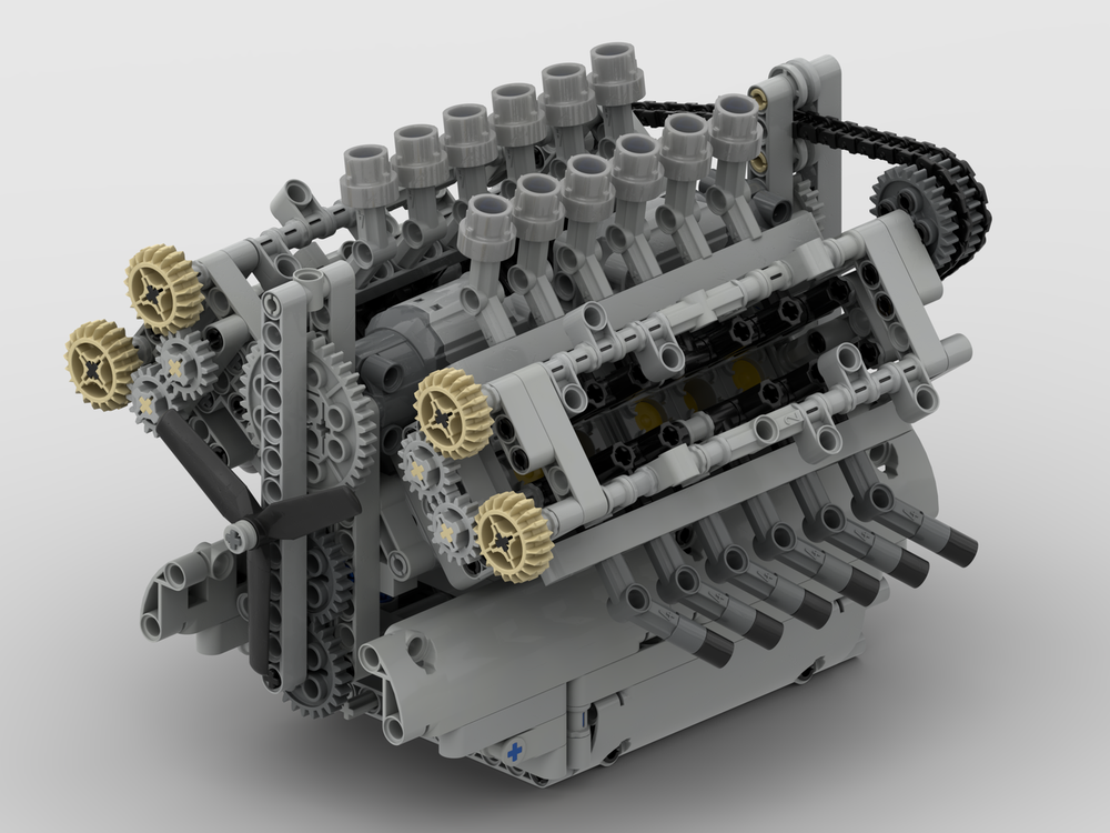 Lego V12 Engine with Gearbox (HORT Series 5)