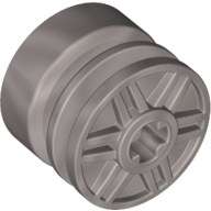 Lego Wheel 18mm x 14mm with Axle Hole, Fake Bolts and Shallow Spokes / Flat Silver