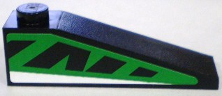 Lego Slope 18 4 x 1 with Green and Black Pattern, Model Right (Sticker) - Set 8898