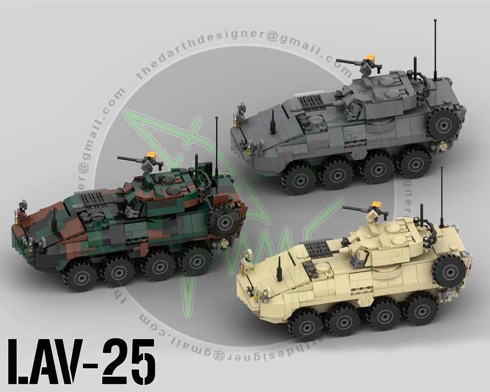 Lego Light Armoured Vehicle LAV-25 - 1:35 Scale (v2)