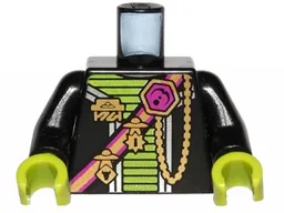 Torso Alien Conquest Alien Shoulder Strap Pattern / Black Arms / Lime Hands