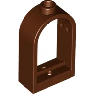 Window 1 x 2 x 2 2/3 with Rounded Top / Reddish Brown