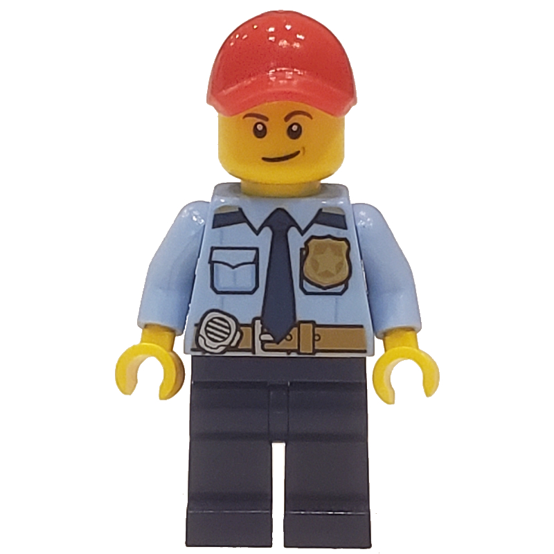 Lego Police - Bright Light Blue Shirt, Dark Blue Legs