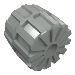 Wheel Hard Plastic Medium (35mm D. x 31mm) / Light Gray