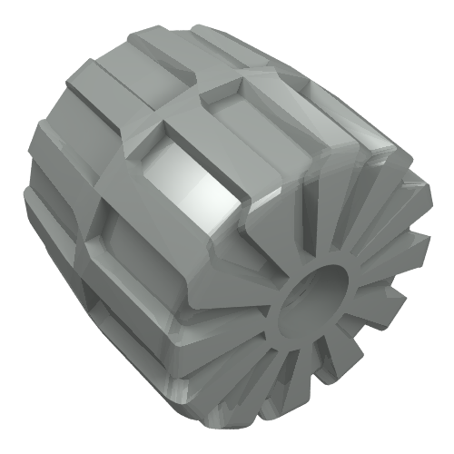 Lego Wheel Hard Plastic Medium (35mm D. x 31mm) / Light Gray