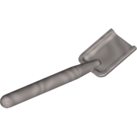 Lego Equipment Shovel [Rounded Handle End] / Flat Silver