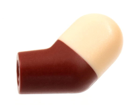 Lego Arm, Left with Molded Light Nougat Short Sleeve  Pattern / Dark Red