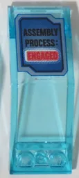 Windscreen 5 x 2 x 1 2/3 with Blue Screen with 'ASSEMBLY PROCESS: ENGAGED' Pattern (Sticker) - Set 70596