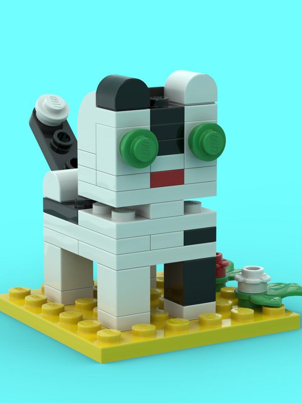 Lego Black and White Cat