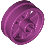Lego Wheel Centre 15 x 6 City Motorcycle with Stub Axles / Magenta