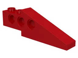 Technic Slope Long 1 x 6 with 3 Pin Holes / Red