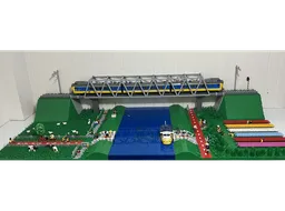 Truss bridge for train