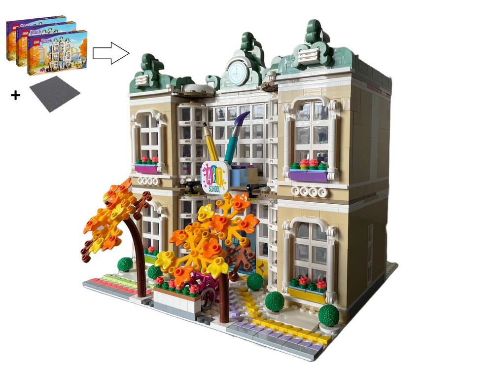 Lego Art School Modular Alternate build (3x 41711)
