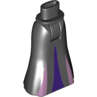 Lego Minidoll Hips and Full Length Skirt with Purple and Pink Stretched Triangles Print (Maleficent) / Black