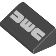 Brick Sloped 30° 1 x 2 x 2/3 with 'DMC' Print