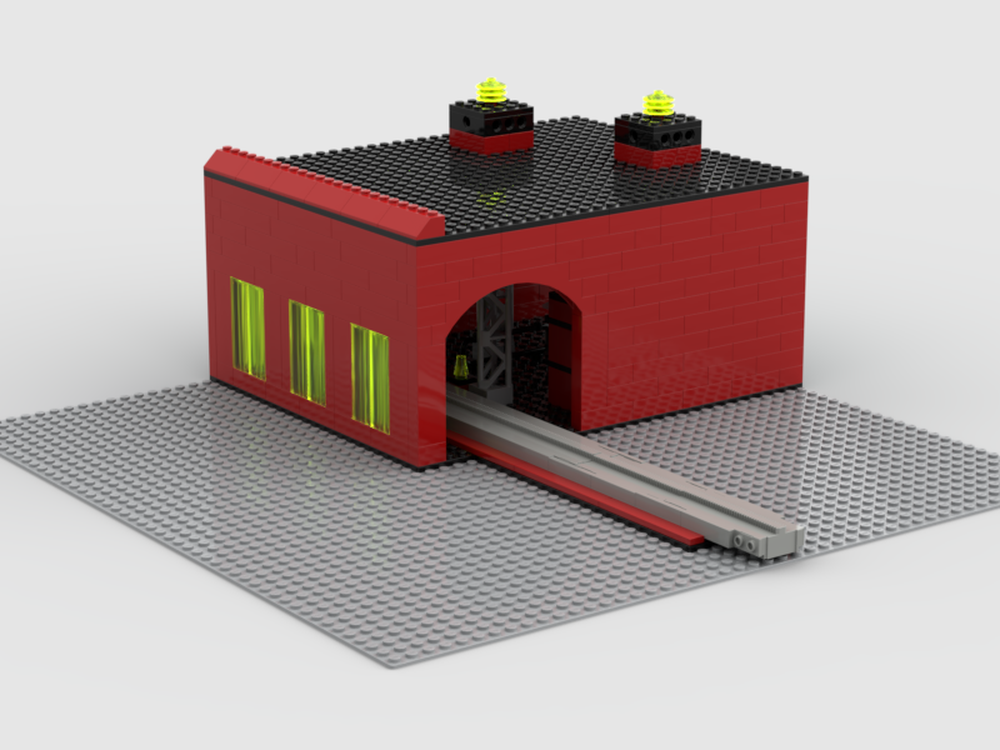 Lego M Tron Monorail Station. part 1/4