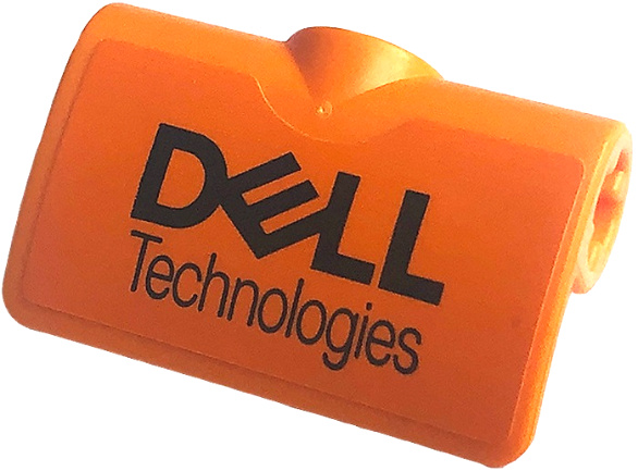 Lego Technic, Panel Curved 2 x 3 x 1 with Black 'DELL Technologies' Pattern (Sticker) - Set 42141
