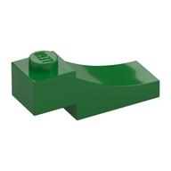 Lego Brick Curved, 3 x 1 with 1/3 Inverted Cutout / Green