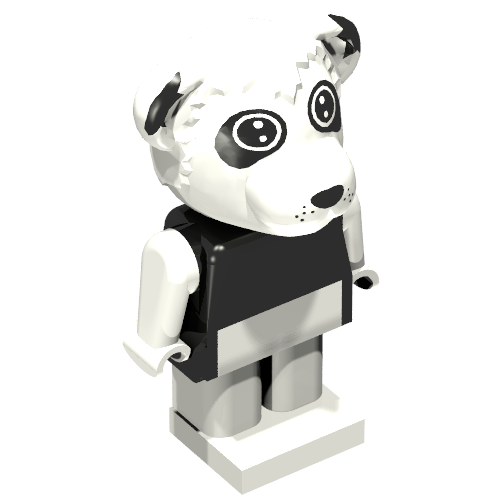 Lego Fabuland Figure Panda 1 / Black