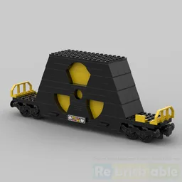 Lego nuclear waste train car